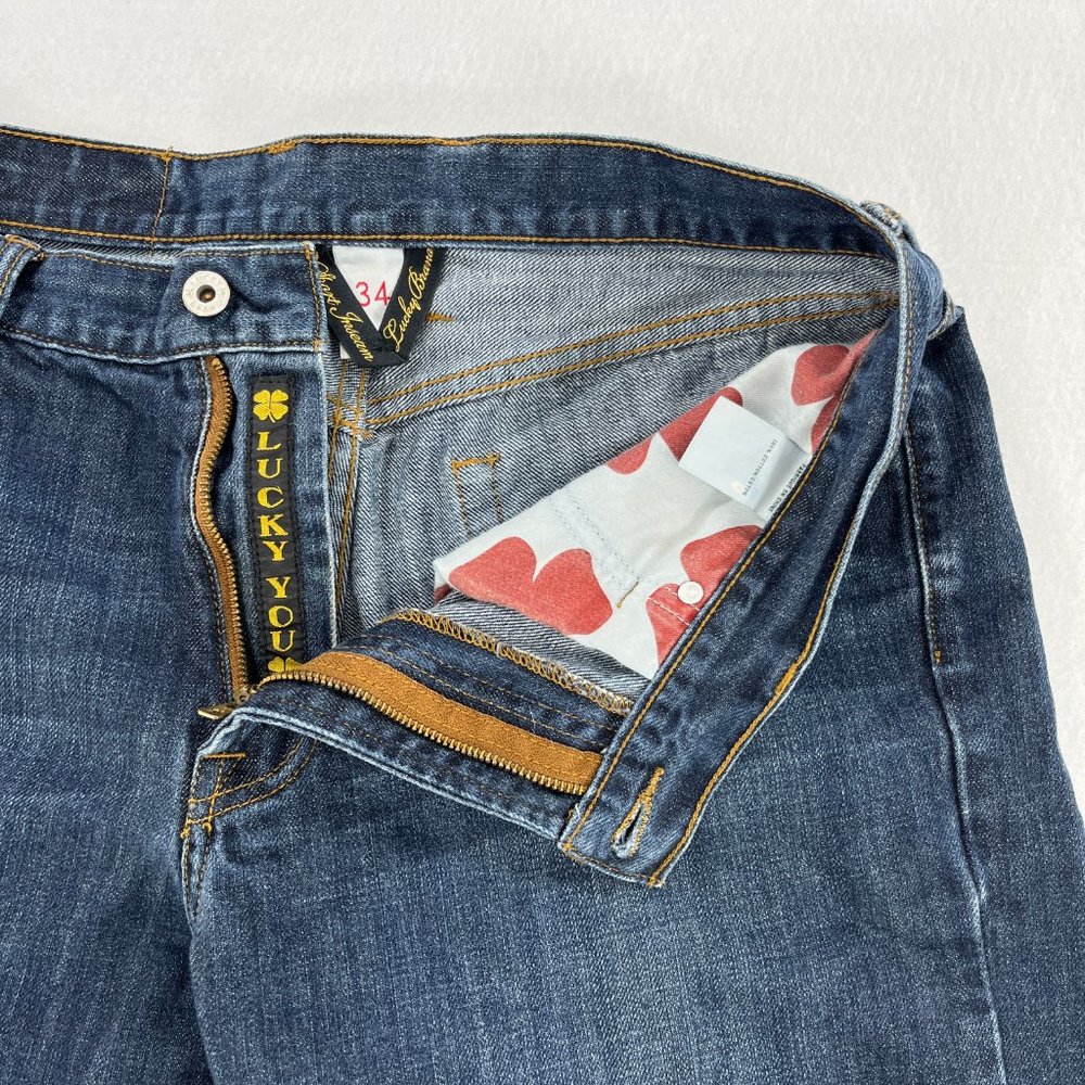 SOLD LUCKY BRAND Mens 33x28 181 Relaxed Straight Leg Jeans Size 34 28" Inseam - Picture 8 of 16